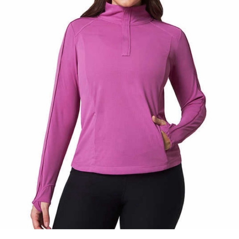 MONDETTA ACTIVE 1/4-ZIP LONG SLEEVE TOP